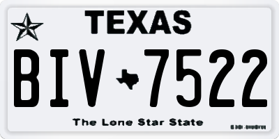 TX license plate BIV7522