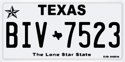 TX license plate BIV7523