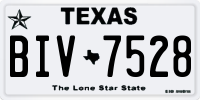 TX license plate BIV7528