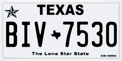 TX license plate BIV7530