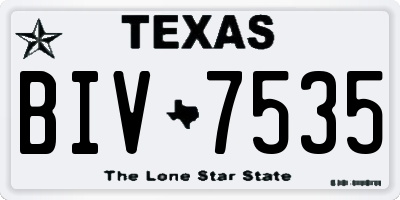 TX license plate BIV7535