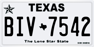 TX license plate BIV7542