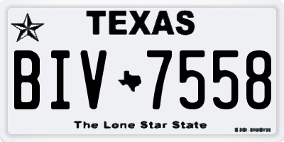 TX license plate BIV7558