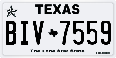 TX license plate BIV7559