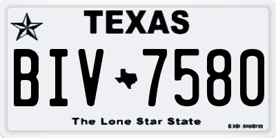 TX license plate BIV7580