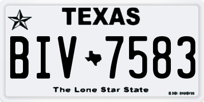 TX license plate BIV7583
