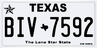 TX license plate BIV7592