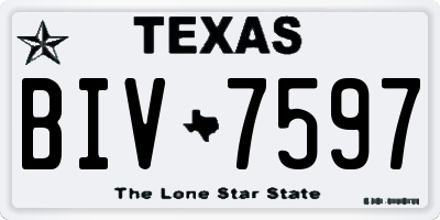 TX license plate BIV7597