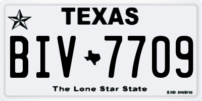TX license plate BIV7709