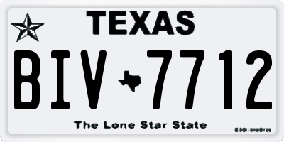 TX license plate BIV7712