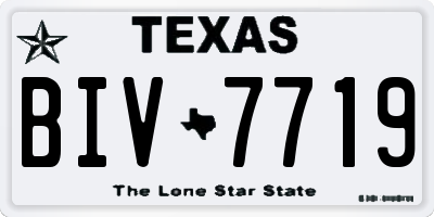 TX license plate BIV7719