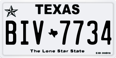 TX license plate BIV7734