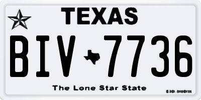 TX license plate BIV7736