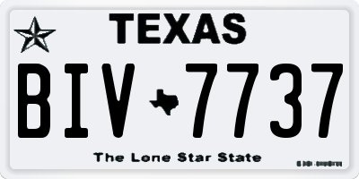 TX license plate BIV7737