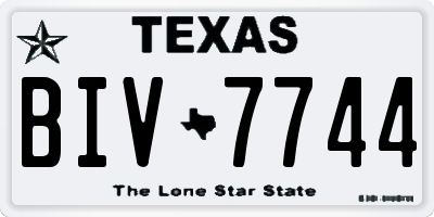 TX license plate BIV7744