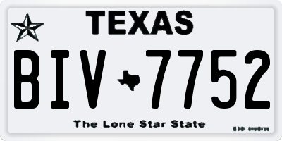 TX license plate BIV7752