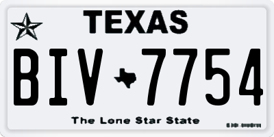 TX license plate BIV7754