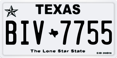 TX license plate BIV7755