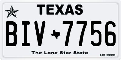 TX license plate BIV7756