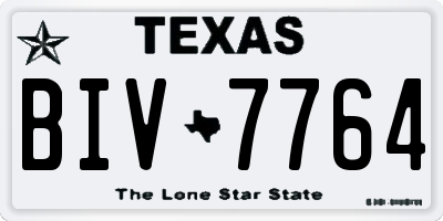 TX license plate BIV7764