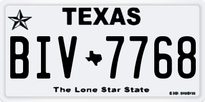 TX license plate BIV7768