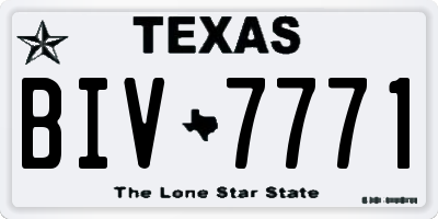 TX license plate BIV7771