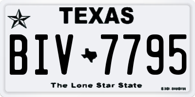 TX license plate BIV7795