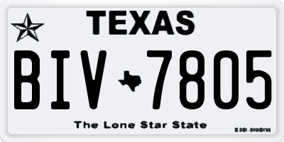TX license plate BIV7805