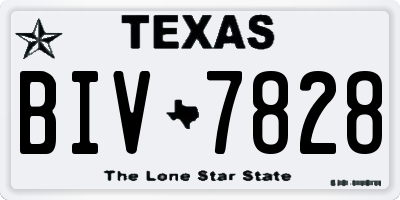 TX license plate BIV7828