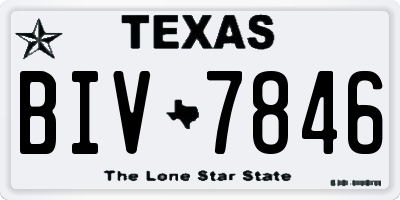 TX license plate BIV7846