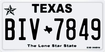 TX license plate BIV7849
