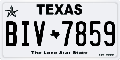 TX license plate BIV7859