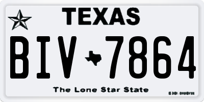 TX license plate BIV7864