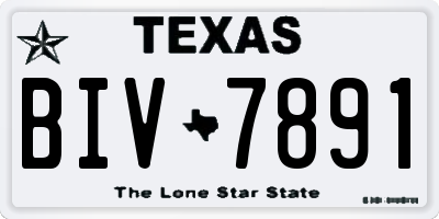 TX license plate BIV7891