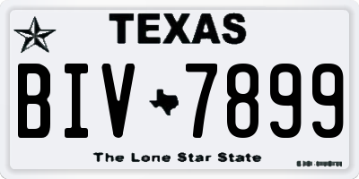 TX license plate BIV7899