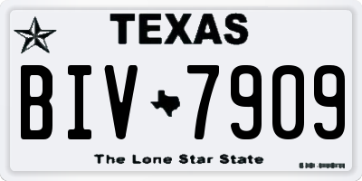 TX license plate BIV7909