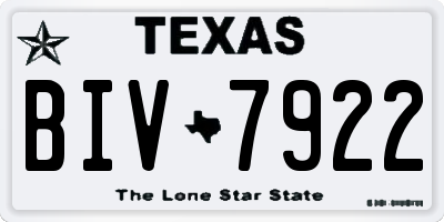TX license plate BIV7922