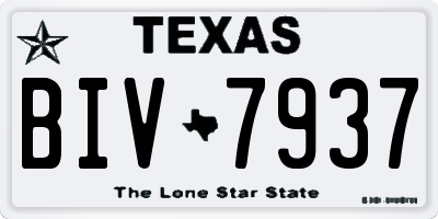 TX license plate BIV7937