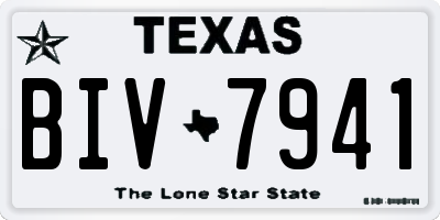 TX license plate BIV7941