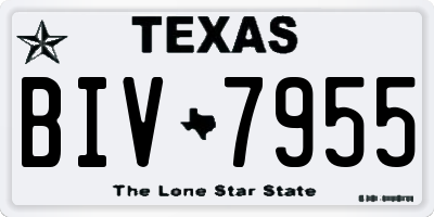 TX license plate BIV7955