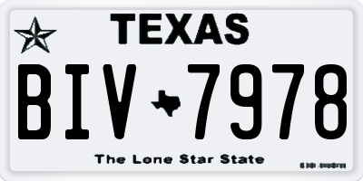 TX license plate BIV7978