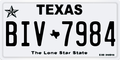 TX license plate BIV7984