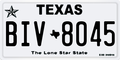 TX license plate BIV8045