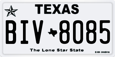 TX license plate BIV8085