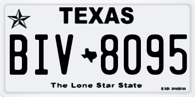 TX license plate BIV8095