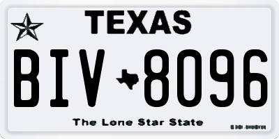 TX license plate BIV8096