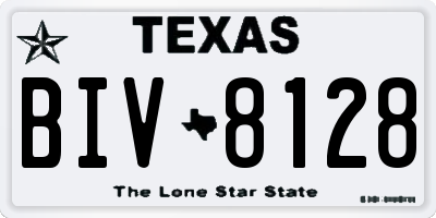 TX license plate BIV8128
