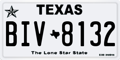 TX license plate BIV8132