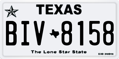 TX license plate BIV8158