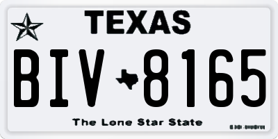TX license plate BIV8165